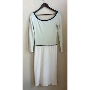 Vintage 90s Y2K Narciso Rodriguez Midi Dress 8 Designer Minimal Italy Luxury
